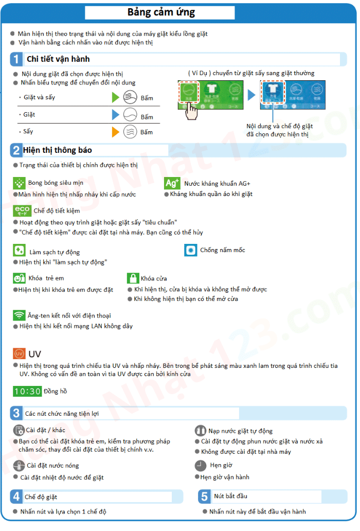 Hướng dẫn sử dụng máy giặt Toshiba TW-127XP2L Hướng dẫn sử dụng máy giặt Toshiba TW-127XP2L