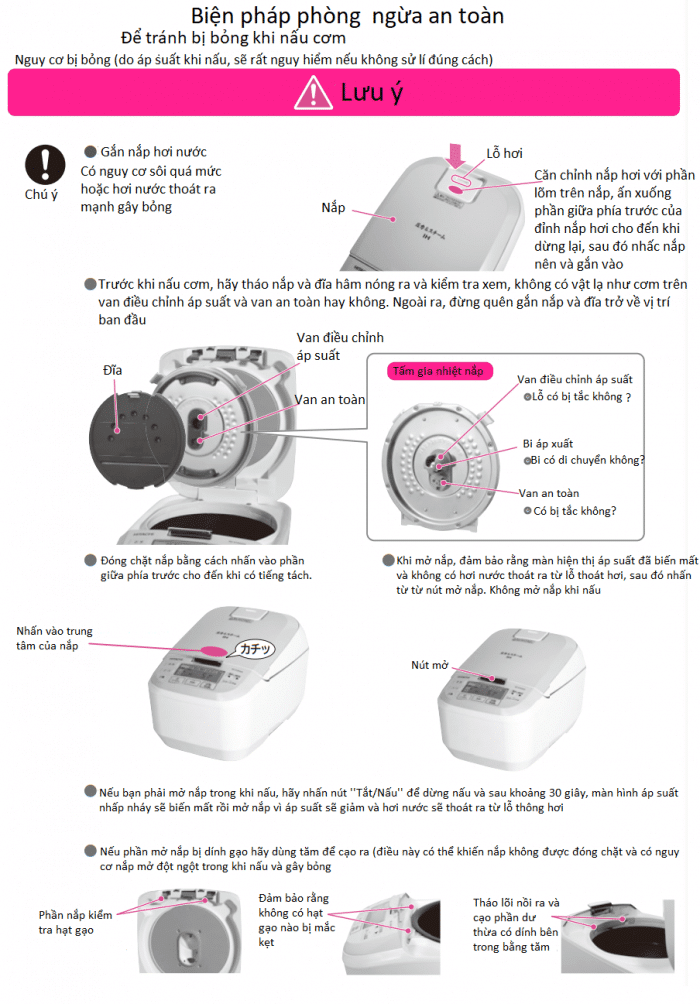 Hướng dẫn sử dụng nồi cơm điện Hitachi RZ-X100DM