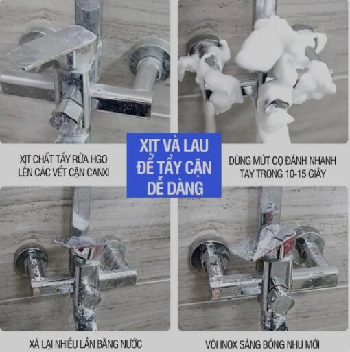 Chai dung dịch tẩy rửa cặn Canxi chuyên dụng cực kì hiệu quả - Ảnh 4
