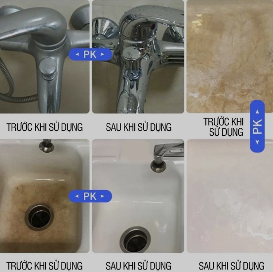 Chai dung dịch tẩy rửa cặn Canxi chuyên dụng cực kì hiệu quả