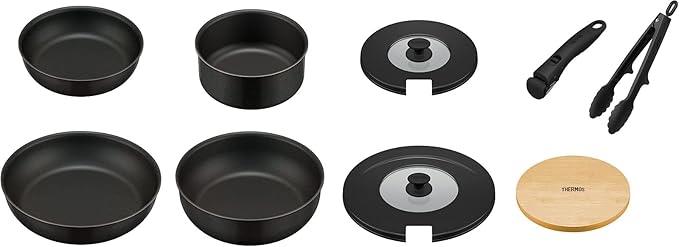 Bộ nồi chảo 9 món có tay cầm rời KSA-9A