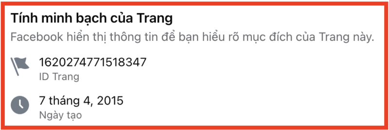 Đây Là Tính Minh Bạch Của Trang Facebook Điện máy 123 Do Facebook Cung Cấp