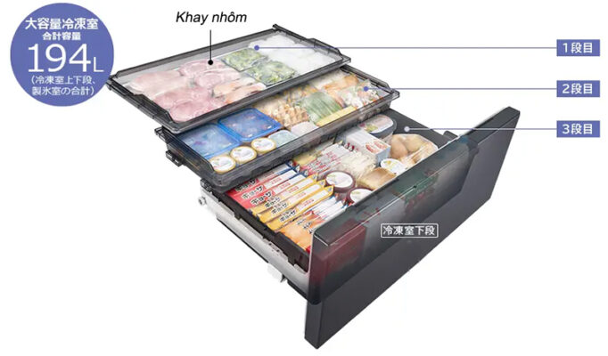 Tủ lạnh Hitachi R-GXCC67V-H dung tích 670 lít